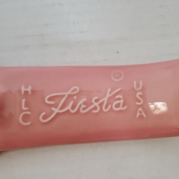 Fiestaware Fiesta CERAMIC Spoon Rest Plate Dish Peony Pink - Picture 10 of 12